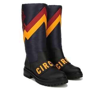 CIRCUS by Sam Edelman “Gabbi” Boots in “Baltic Navy/Black Multi” Print